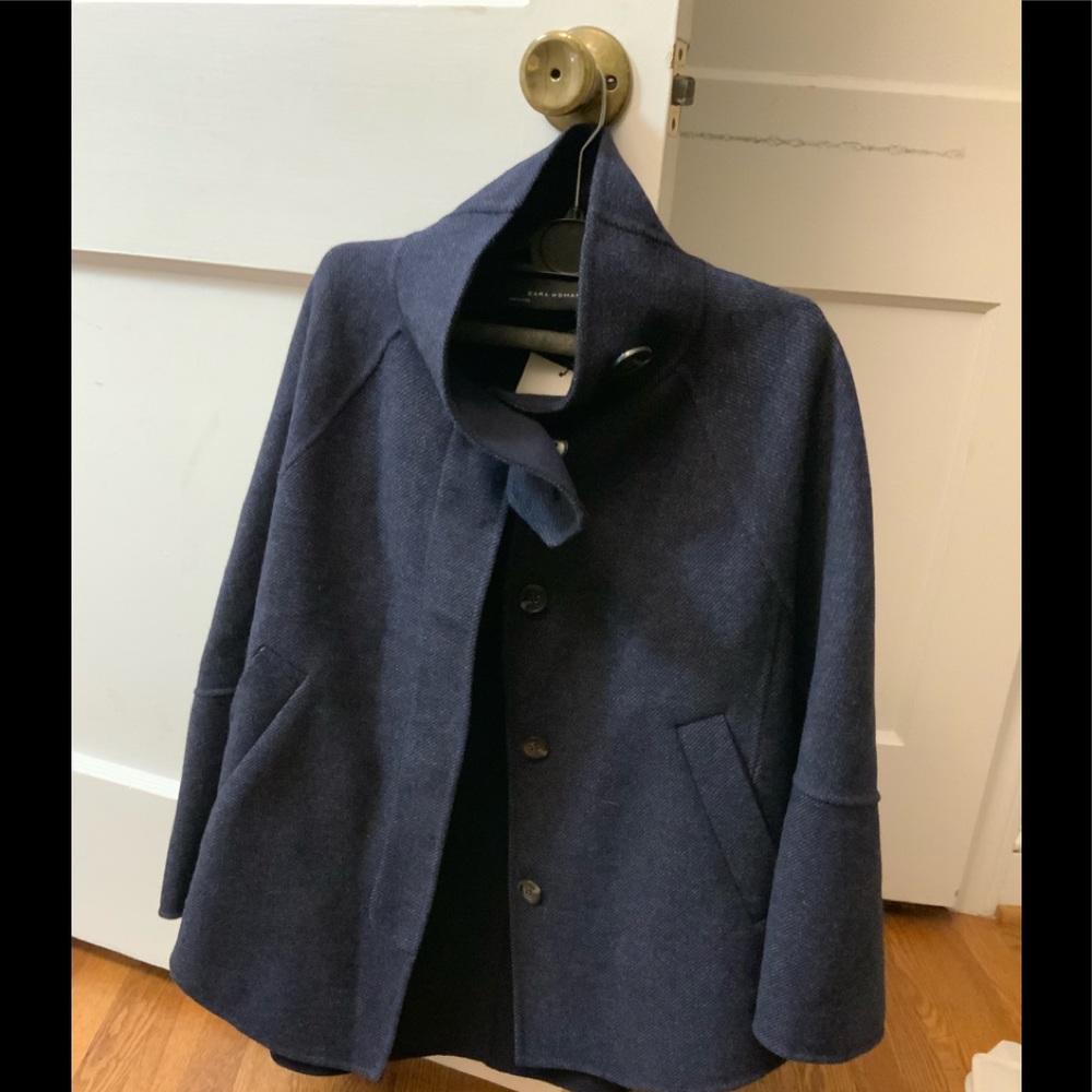 Zara Navy Wool Jacket SIze S
